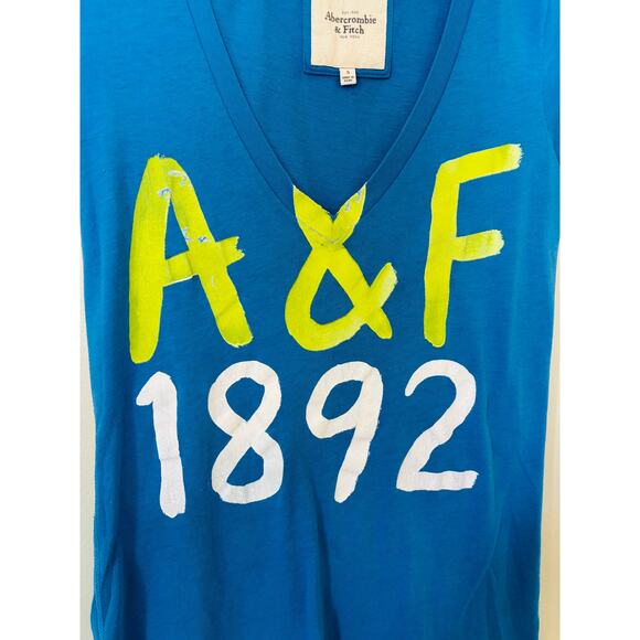 Abercrombie & Fitch Vintage Y2K Fitted Vneck T-shirt Small - Picture 2 of 7